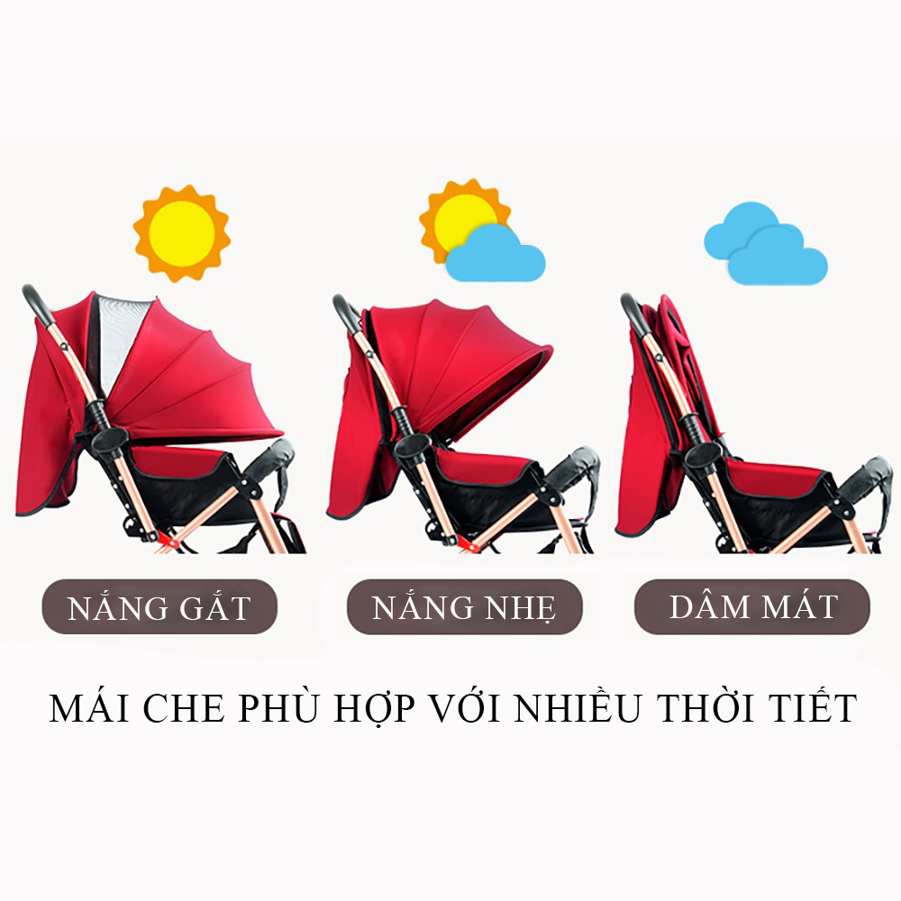 Xe đẩy em bé xe nôi gấp gọn 2 chiều cao cấp. Tặng kèm bàn tập ăn và bộ đồ chơi.  Bảo hành 2 năm 7 ngày lỗi đổi mới.