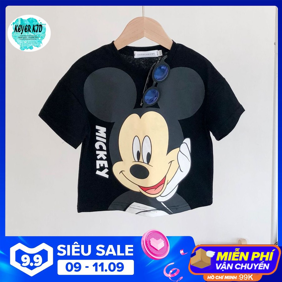 Áo Thun Bé 6-22kg, Ao Thun Bé Trai - Bé Gái Chuột MICKEY Siêu Đáng Yêu, Chất Vải 100% Cotton Sịn Sò Thấm Hút Tốt, AT05