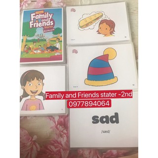 Flashcard Family and Friends Stater -2nd - khổ A5-2 mặt ép plastic bền đẹp