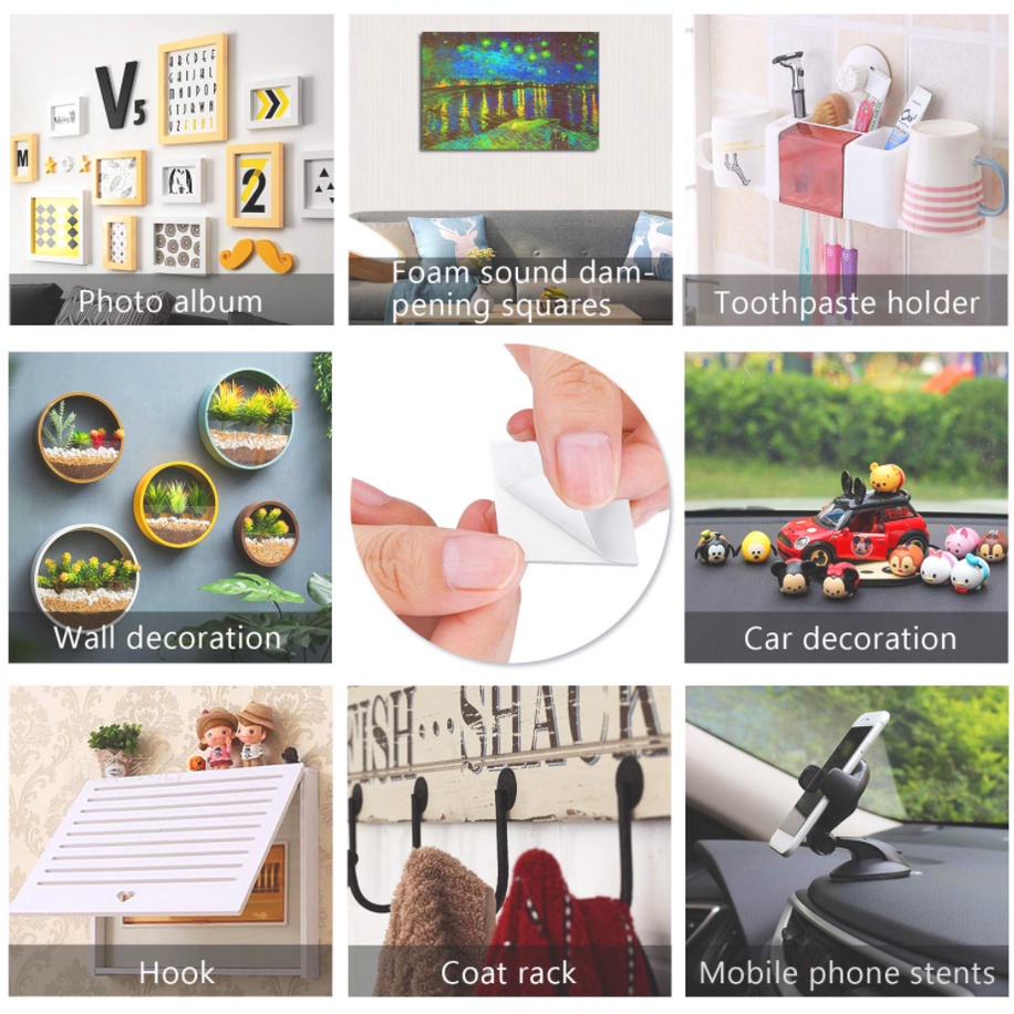 Set 10 cuộn băng keo hai mặt 3M màu trắng