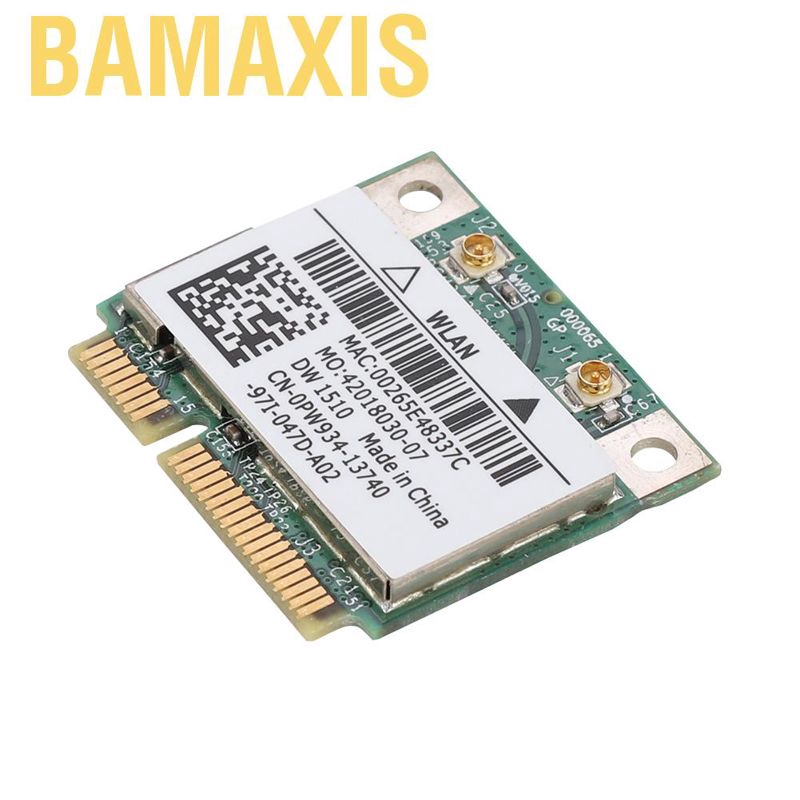 Card Mạng Không Dây Bamaxis 2.4g/5ghz Bcm94322Hm8L Dw1510 300mbps Mini Pci-E Cho Máy Laptop