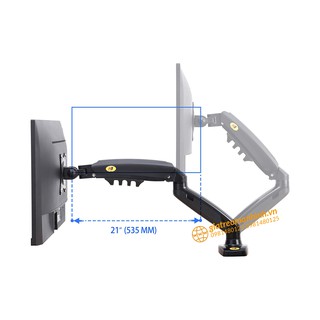 Giá Treo 2 Màn Hình NB-F160 Hỗ Trợ Màn 17 -30 Inch / Tải Trọng 9Kg 1 Tay - Lắp Đặt Kẹp Bàn & Vít Xuyên Bàn - Model 2022