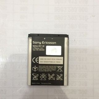 Pin xịn Sony Ericsson BST 40 bảo hành 6 tháng đổi mới.
