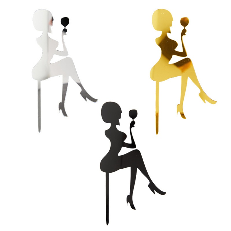 HO Lady Giày Cao Gót Bánh Topper Acrylic Bánh Topper Tiệc Sinh Nhật Bánh Topper