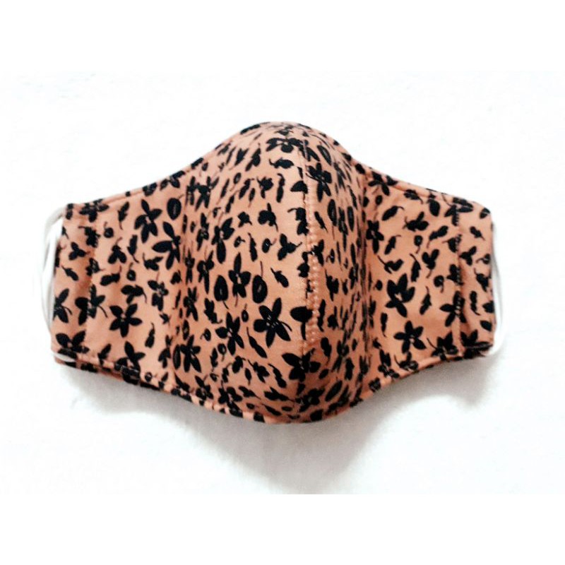 Khẩu trang vải cao cấp, size người lớn,màu nâu họa tiết đen | BigBuy360 - bigbuy360.vn