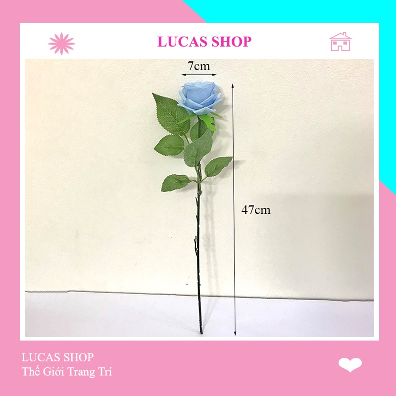Hoa Giả- Combo 10 Hoa Hồng Cánh Xoắn 1 Bông 47cm Decor Nhà Cửa, Văn Phòng Siêu Xinh