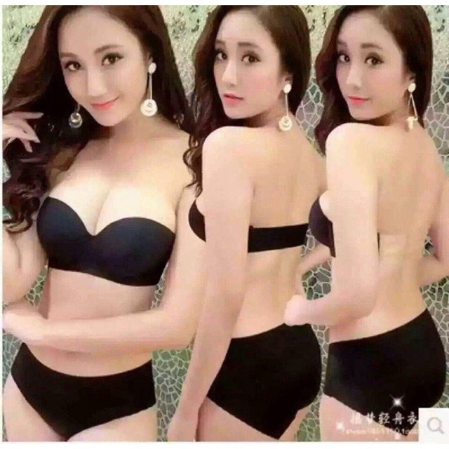 Áo Lót nữ Đúc chống tụt kèm dây trong + dây vải nâng ngực tạo khe gợi cảm