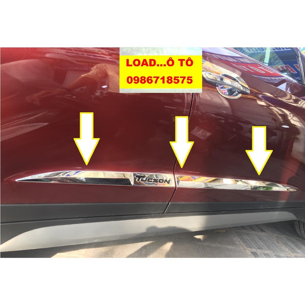 Ốp Nẹp Sườn Huyndai Tucson 2018-2021 Inox Bóng Cao Cấp