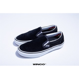 ( Giay Chính Hãng ) Slip On Skateboarding Black White