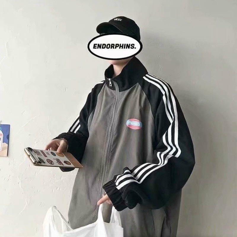 ÁO KHOÁC NAM CỔ CAO PHỐI TAY CHẠY SỌC IN HỌA TIẾT FOM RỘNG CHỐNG NẮNG CẢN GIÓ ĐI MƯA CAO CẤP