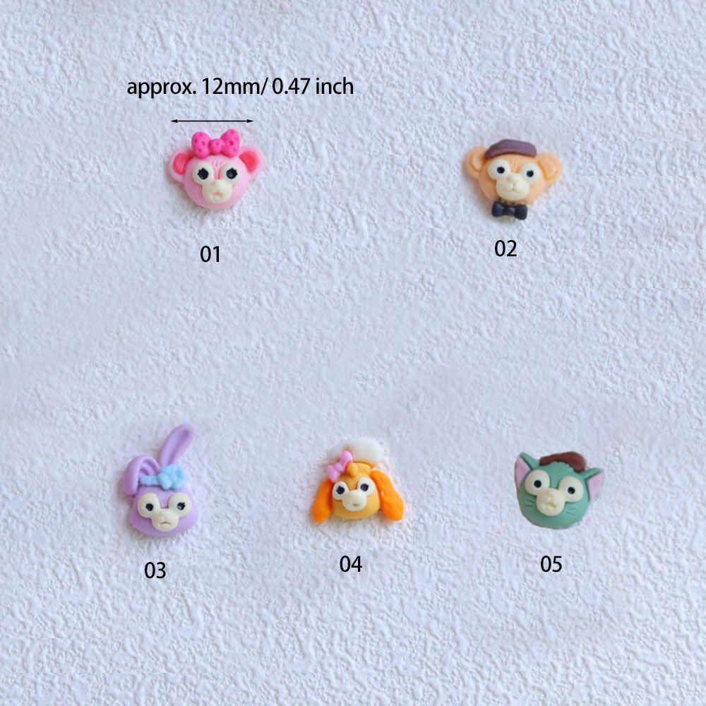 Hs Set 10 Móng Tay Giả Hình Thỏ 3D Dễ Thương Cho Bé Gái