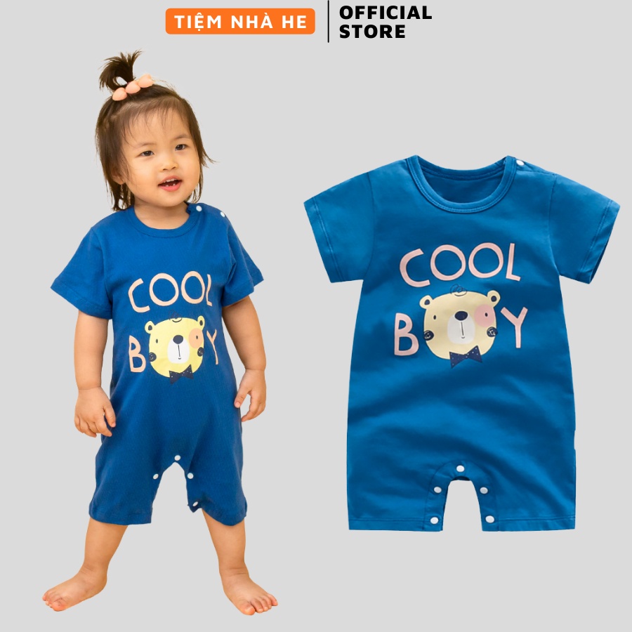 Body Đùi Cho Bé Trai Bé Gái Tiệm Nhà He Đồ Liền Thân Chất Cotton Họa Tiết Dễ Thương Fullsize 0-2 Tuổi