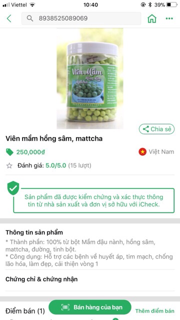 Viên mầm đậu nành 500gr | BigBuy360 - bigbuy360.vn