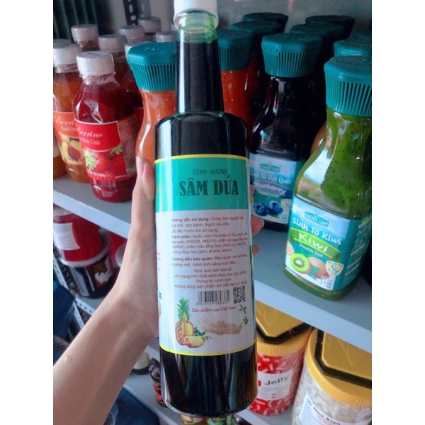Siro sâm dứa không đường chai 750ml