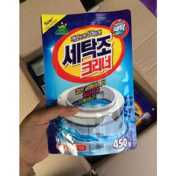 Bột tẩy lồng giặt Hàn Quốc Sandokkaebi - tẩy sạch chất bẩn trong mát giặt  NPP chính hãng Kho sỉ MB