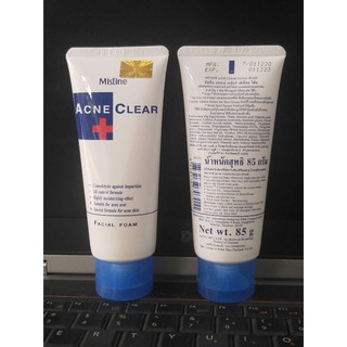 Sữa rửa mặt sạch mụn Acne Clear - Mistine 85g. Sửa rửa mặt Acnes clear Thái Lan