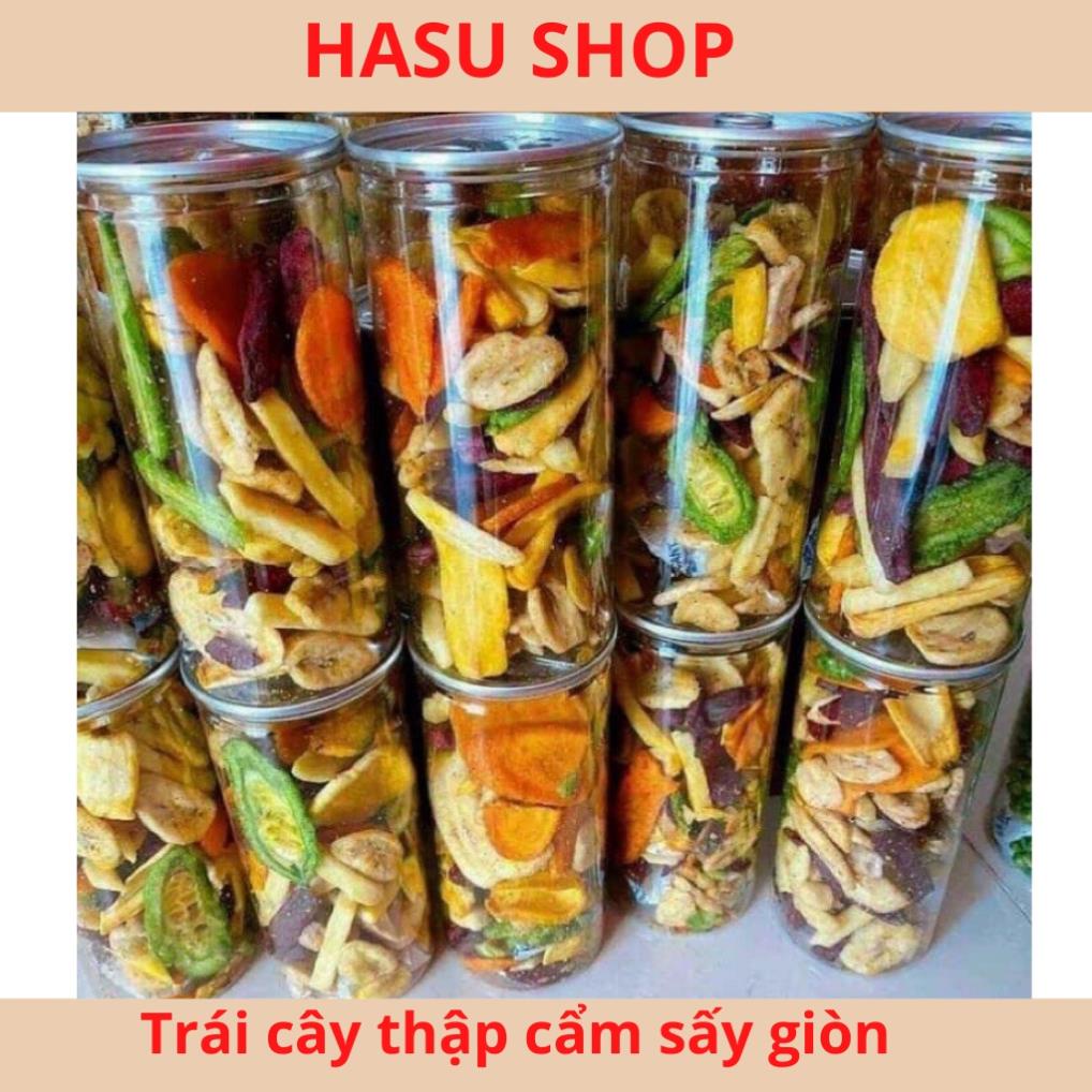 Trái cây thập cẩm sấy giòn , nguyên miếng, giòn rụm, không dầu,hủ 270g