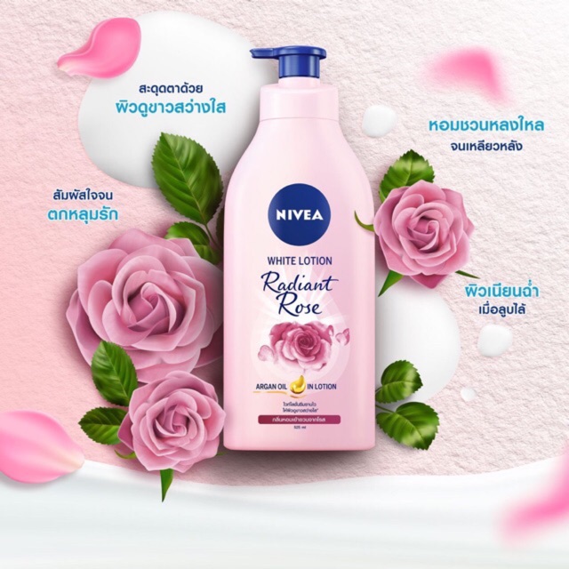 Dưỡng thể nước hoa Nivea Radiant Rose nội địa Thái chai lớn