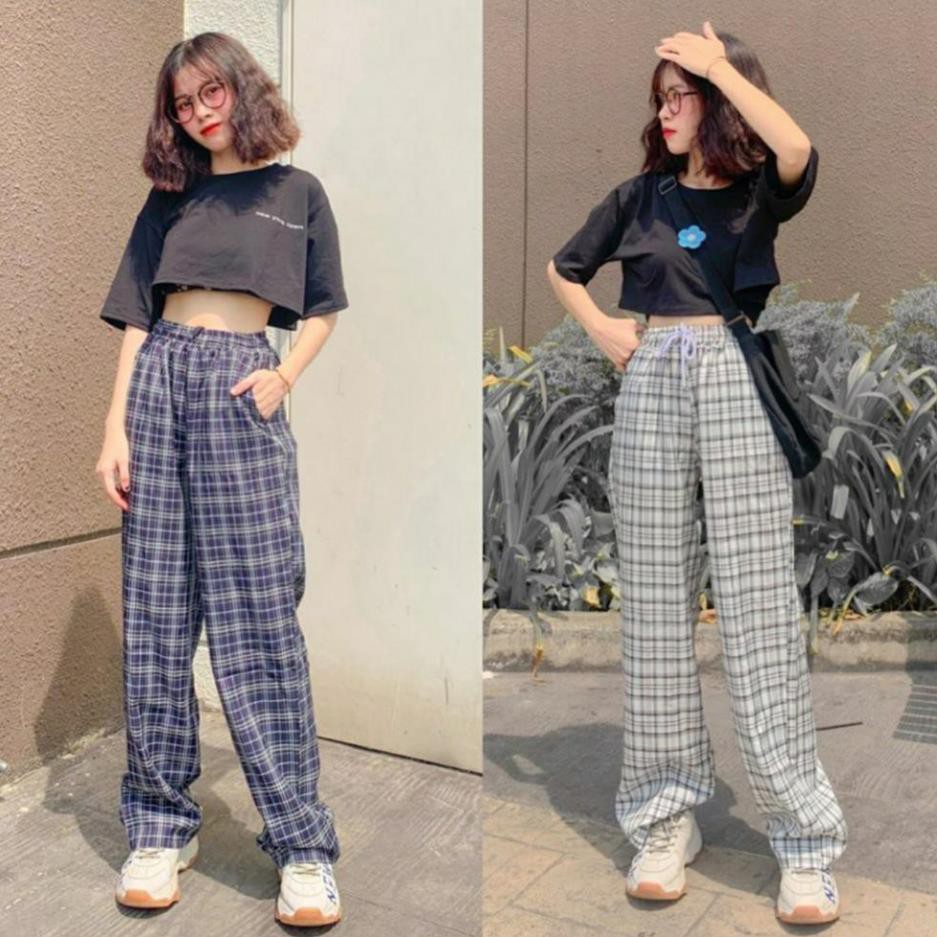 [HÀNG CAO CÂP] Quần Kẻ Caro Dáng Rộng YAME Ulzzang Unisex (12 MÀU) 2021