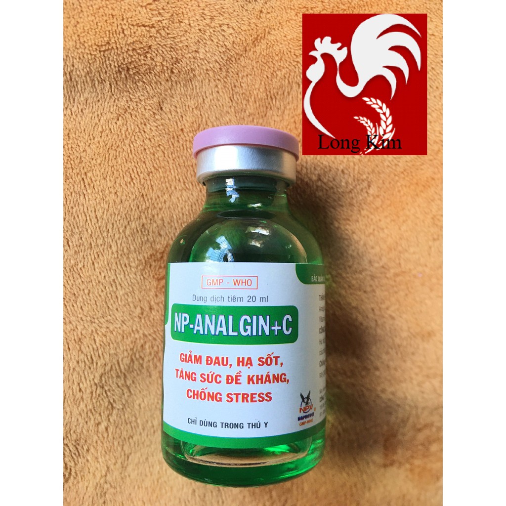 NP-Analgin C chai 20ml dùng cho vật nuôi gà đá, chó, mèo, trâu, bò, heo, dê, cừu