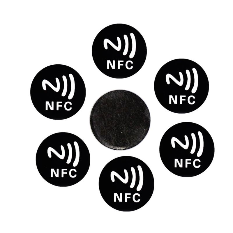 6 Miếng dán chống kim loại NFC NTAG213 màu đen 213 dành cho điện thoại thông minh