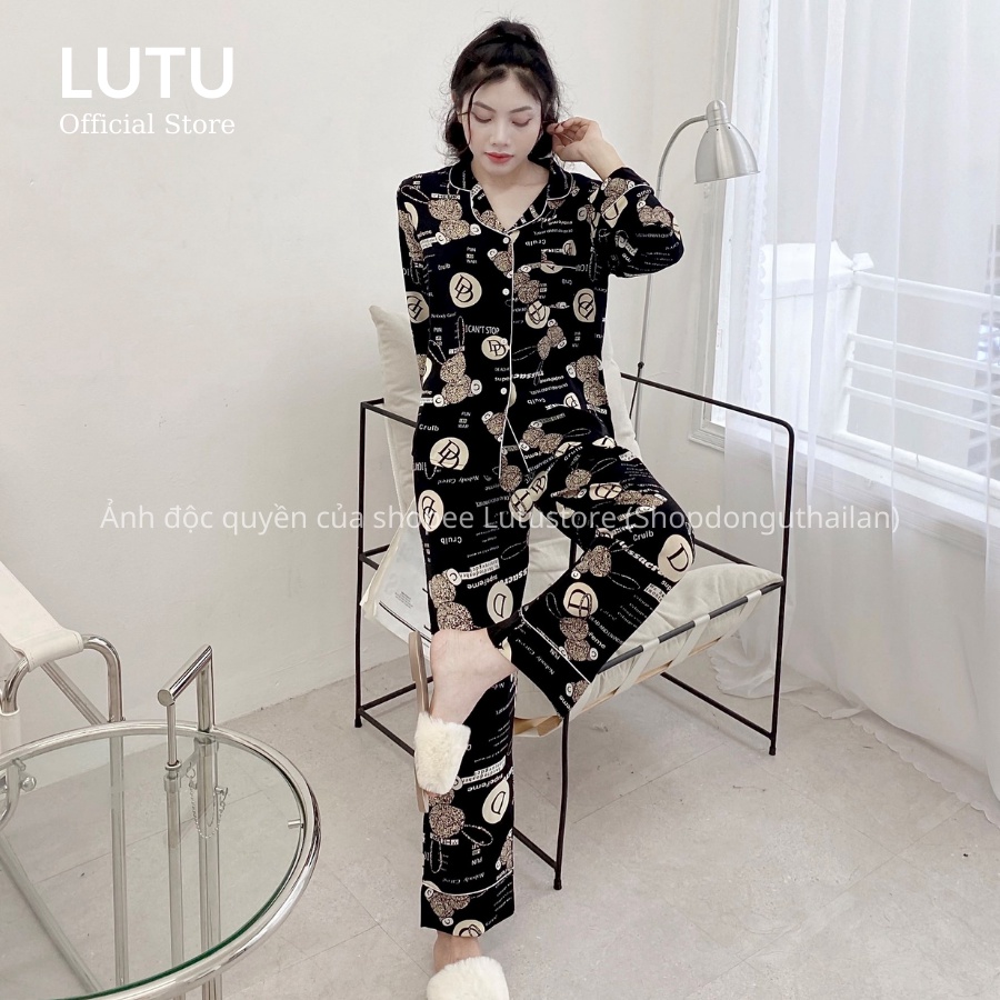 Bộ Pijama Lụa Dài Tay Cao Cấp Chất Mềm Mịn Không Nhăn Hàng Thiết Kế | WebRaoVat - webraovat.net.vn