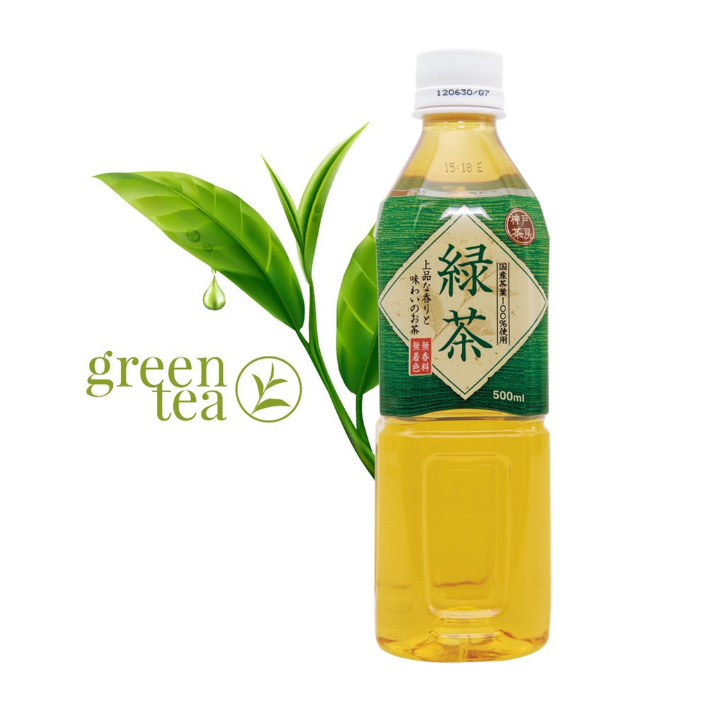 Trà xanh kobe (dạng chai) 500ml Tominaga - Hàng nội địa Nhật Bản