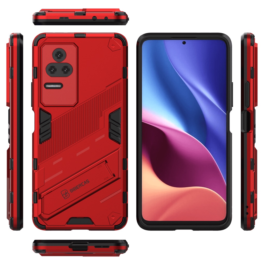 Ốp lưng Redmi K50 / K50 Pro / K40s / Poco F4 / K60 / K60 Pro Iron Man Ver 2 chống sốc giá đỡ mặt lưng xem phim