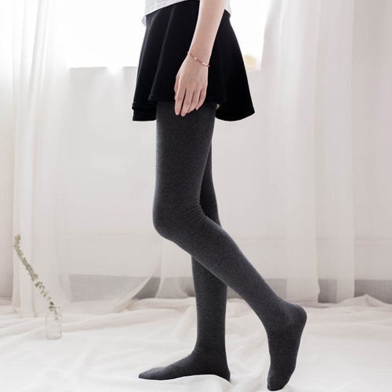 1 Đôi Tất Chân Cotton Dài Qua Gối Giữ Ấm Hóa Trang Cho Nữ