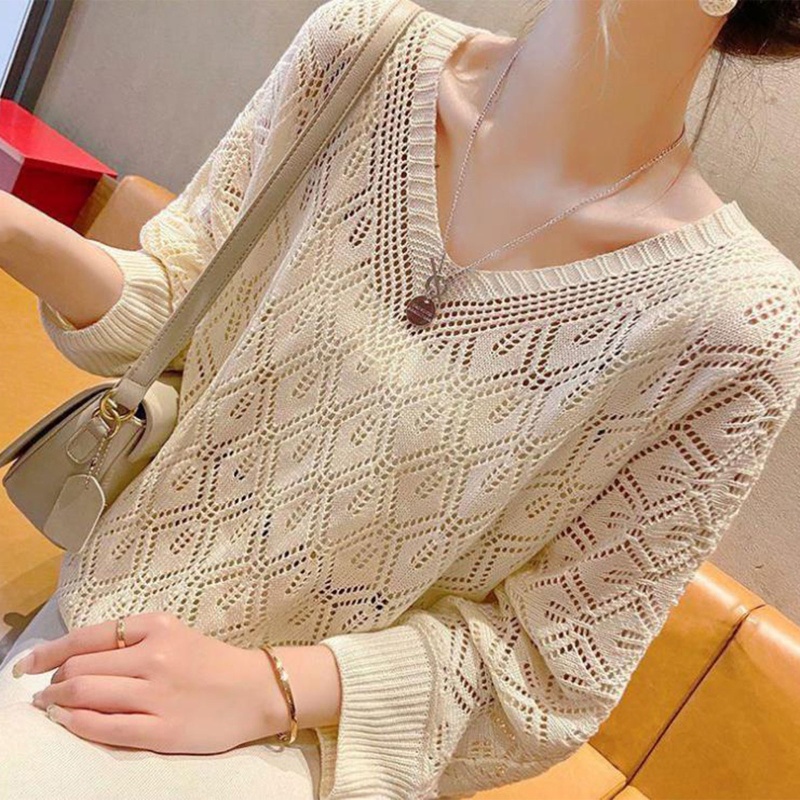 Áo Len Cánh Dơi Cổ Chữ V Màu Sắc Thời Trang Cho Nữ