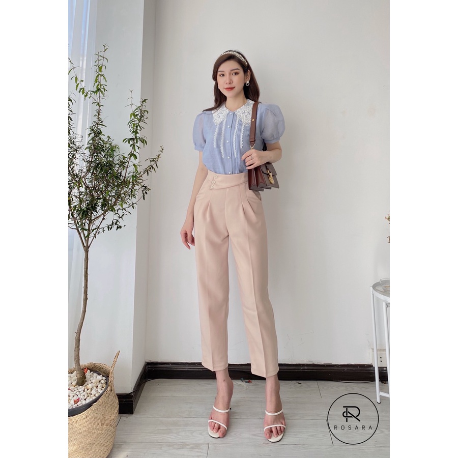 Quần baggy công sở đính cúc chéo SP109