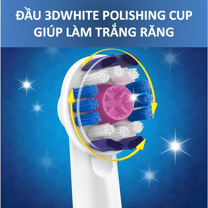 Đầu Thay Thế Bàn Chải Đánh Răng điện Oral-B Braun - Đầu 3DWhite - Đầu Bàn Chải Oral-B Làm Trắng Răng [Made in Germany]