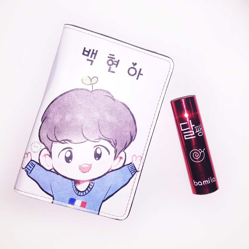 Ví bọc hộ chiếu (passport) hình chibi Baekhyun - EXO nhiều mẫu đẹp