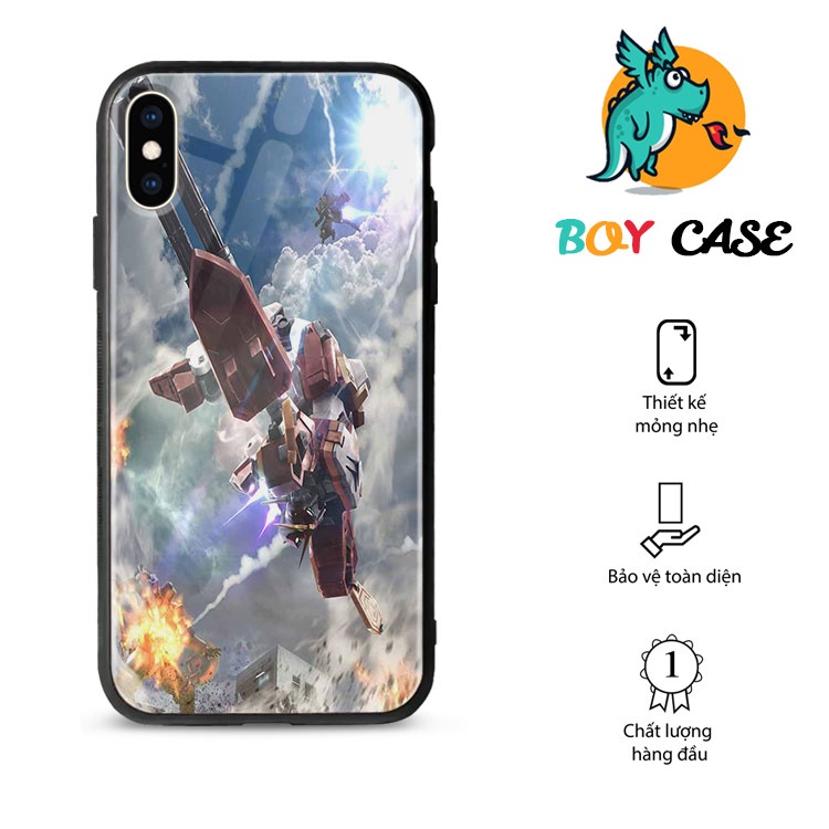 Ốp Viền Đen Iphone Hình GunDam BOYCASE Cho Iphone 12/IP6/IP7/IP8/IPx/IP11/Xr