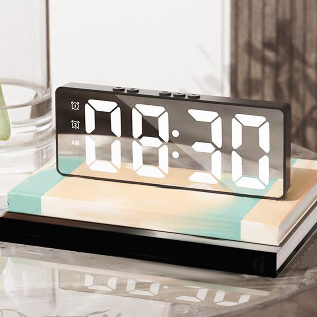 Đồng Hồ Đèn LED Đa Chức Năng Yên Tĩnh Cho Phòng Ngủ