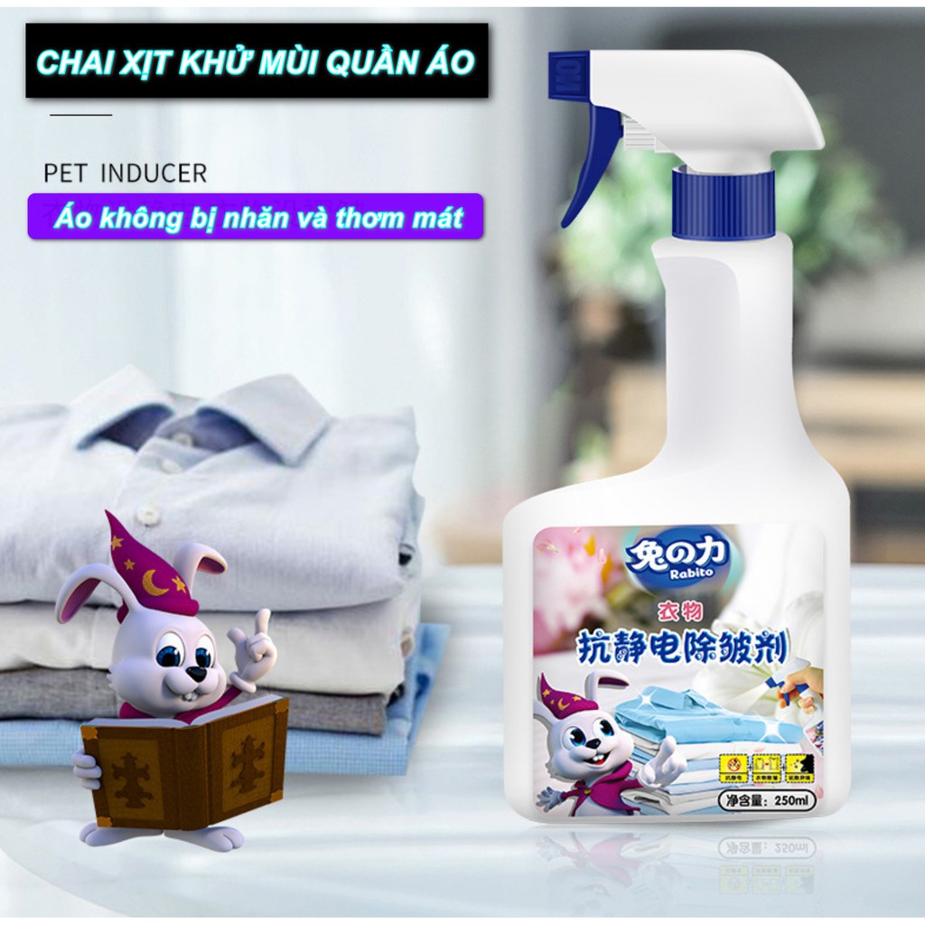 Chai xịt thẳng quần áo, khử mùi Anti-Static công nghệ Nhật - Home and Garden