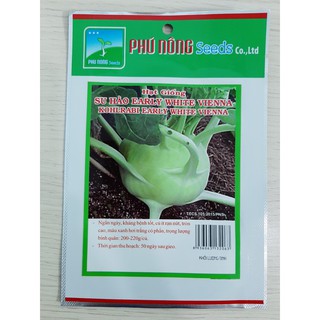 Hạt giống Su hào - Gói 2g - Hạt giống Thương hiệu phú nông - giống cây ăn trái, rau, củ, quả, mầm hạt cái loại