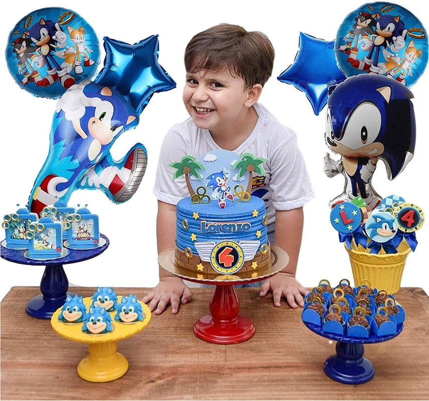 Bộ 6 bong bóng hình nhím Sonic cỡ lớn
