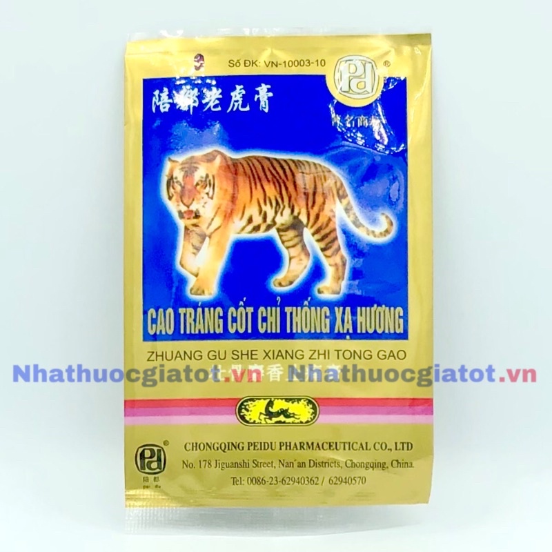 [CHÍNH HÃNG] Cao dán hổ (dán con cọp) Cao Tráng Cốt Chỉ Thống Xạ Hương