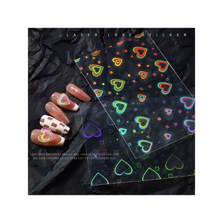 Nhãn Dán Trang Trí Móng Nghệ Thuật Màu Laser Ánh Sao Hoang Dã