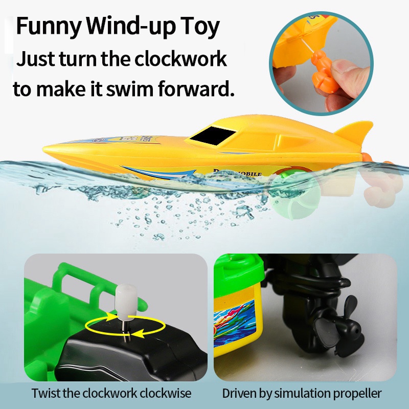 Thuyền Đồ Chơi Họa Tiết Hoạt Hình Vui Nhộn Cho Bé