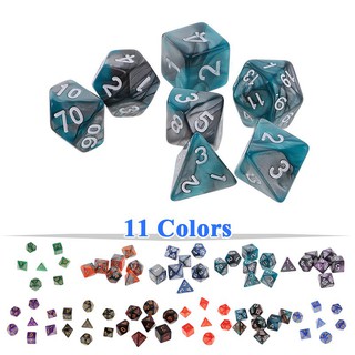 Bộ 7 hình khối đa diện cho Dungeons & Dragons DND RPG