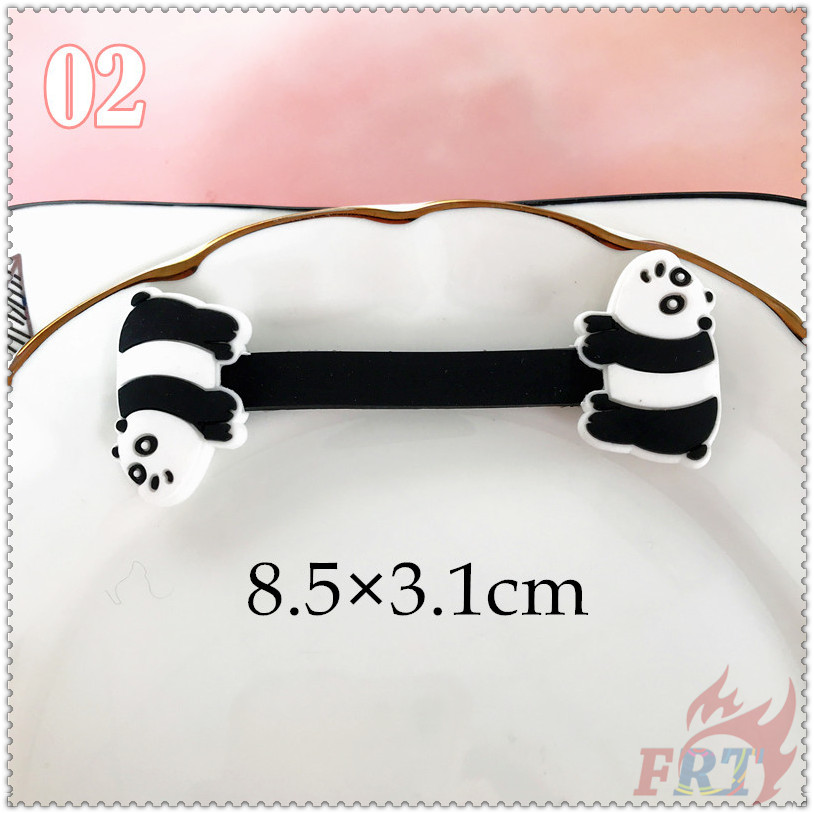 ◐ Dây Quấn Cáp Hình Gấu Đáng Yêu ◑ 1 Kẹp Giữ Dây Cáp Tai Nghe Gọn Gàng Bằng Silicon Hình Gấu Trúc/Gấu Băng Hoạt Hình