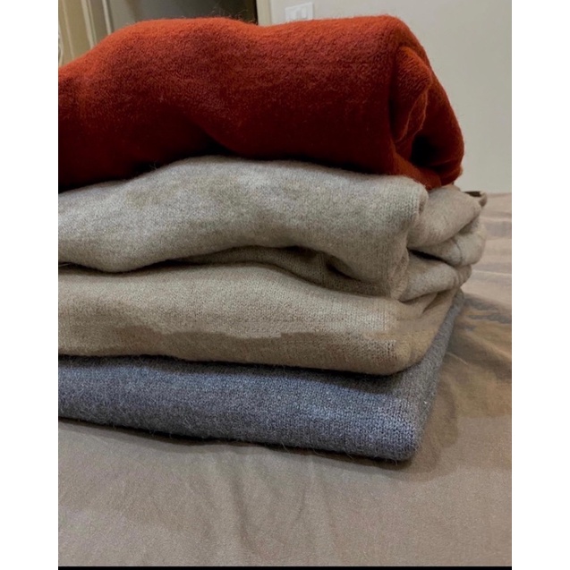 Áo len trơn cổ V chất đẹp, Áo len đỏ chất len mịn cao cấp hàng Quảng Châu loại 1