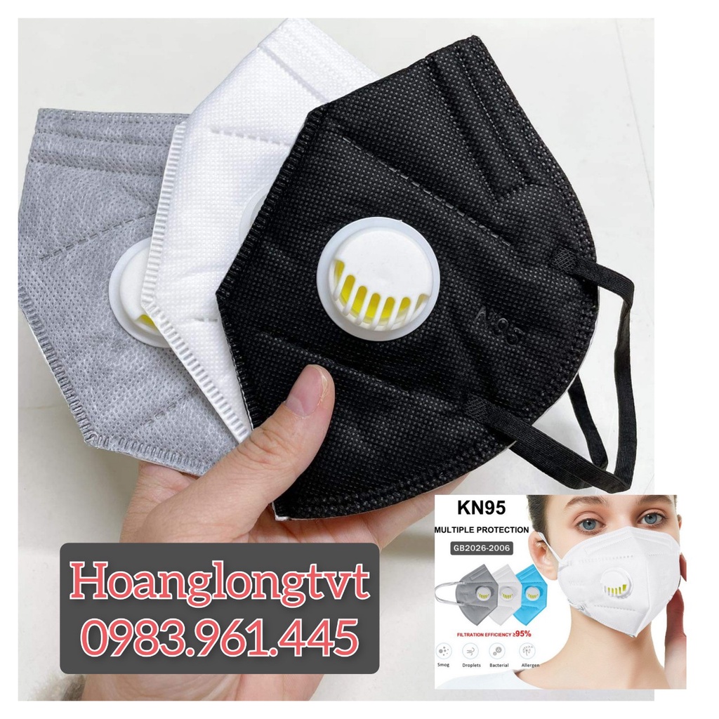 Khẩu trang y tế N95 Có Van Thở 5 lớp siêu thoáng kín