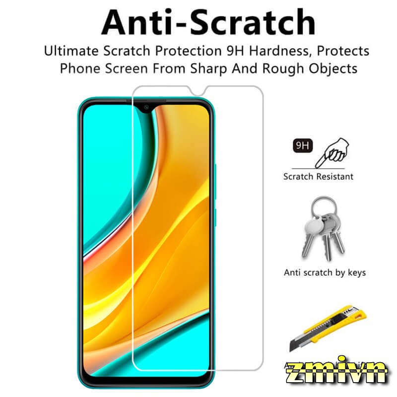 Kính cường lực Xiaomi Redmi 9/ 9A/ 9C trong suốt (không full)