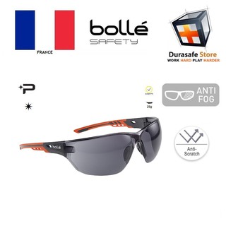 Kính BOLLE NESSPPSF NESS+ Sporty Safety Smoke Lens Anti-Fog, lớp phủ Platinum chống đọng sương, tròng đen khói (Kèm hộp)