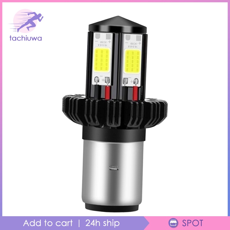 [TACHIUWA]Motorbike Motorcycle Headlight Bulbs LED Hi Lo beam 6000K White H4