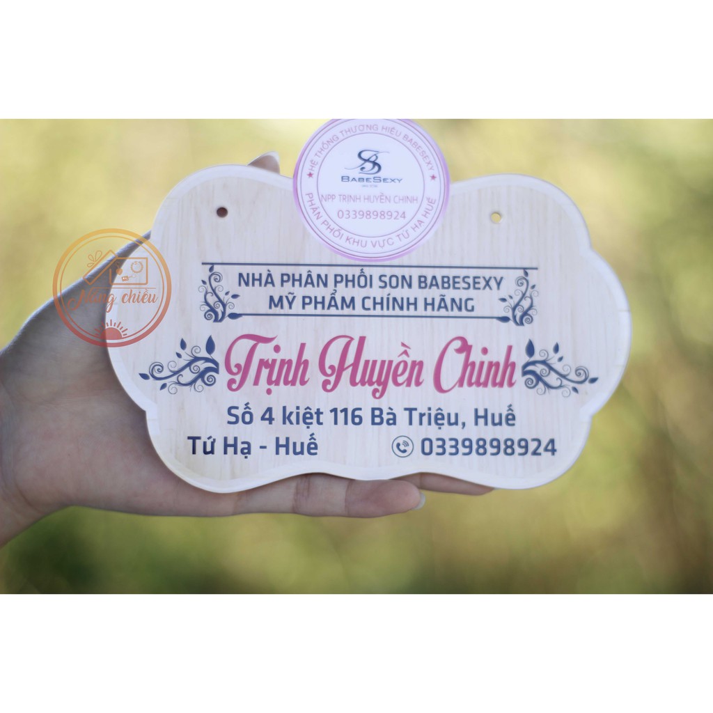 Bảng hiệu mica treo shop - Bảng hiệu livestream bán hàng - chống trộm cắp ảnh - in thương hiệu shop