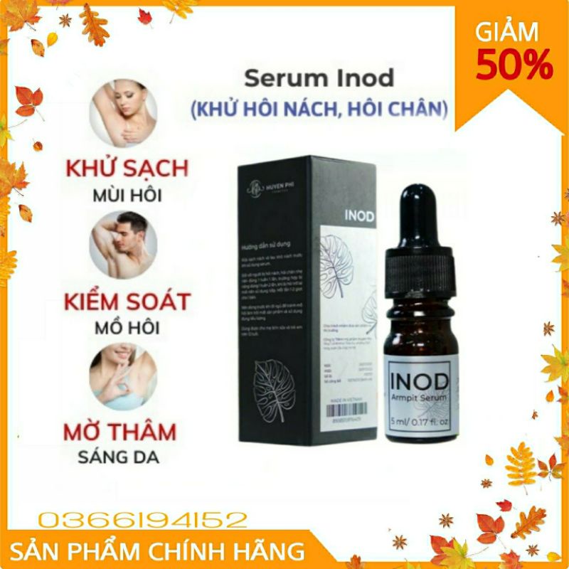 Serum hôi nách INOD Huyền Phi khử hôi nách hôi chân hết thâm sáng da